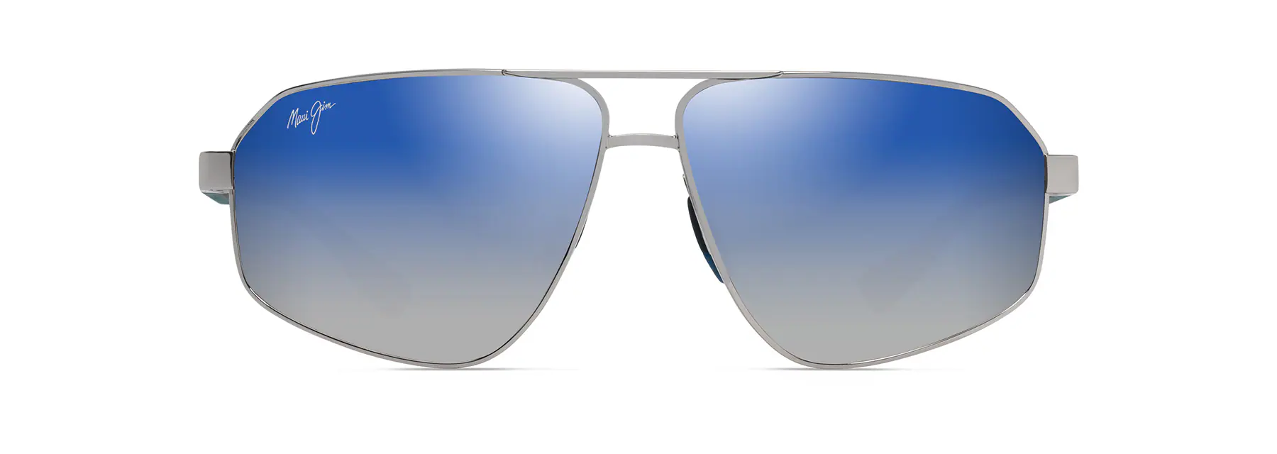 Maui jim - 620 KEAWAWA POLA – Shiny Silver W Dark Blue